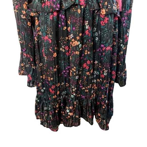 Riley & Rae Kate Floral Print Babydoll Dress Floral Print in Rich Black Size 2 - Picture 8 of 13